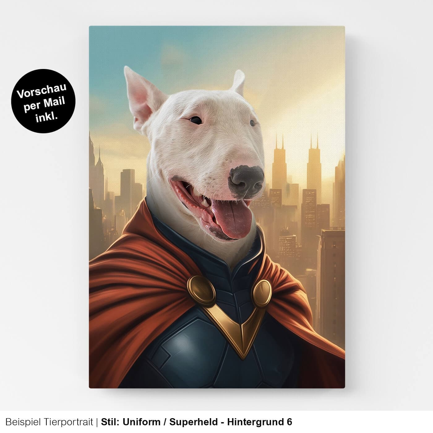 Tierportrait in Uniform / als Superheld