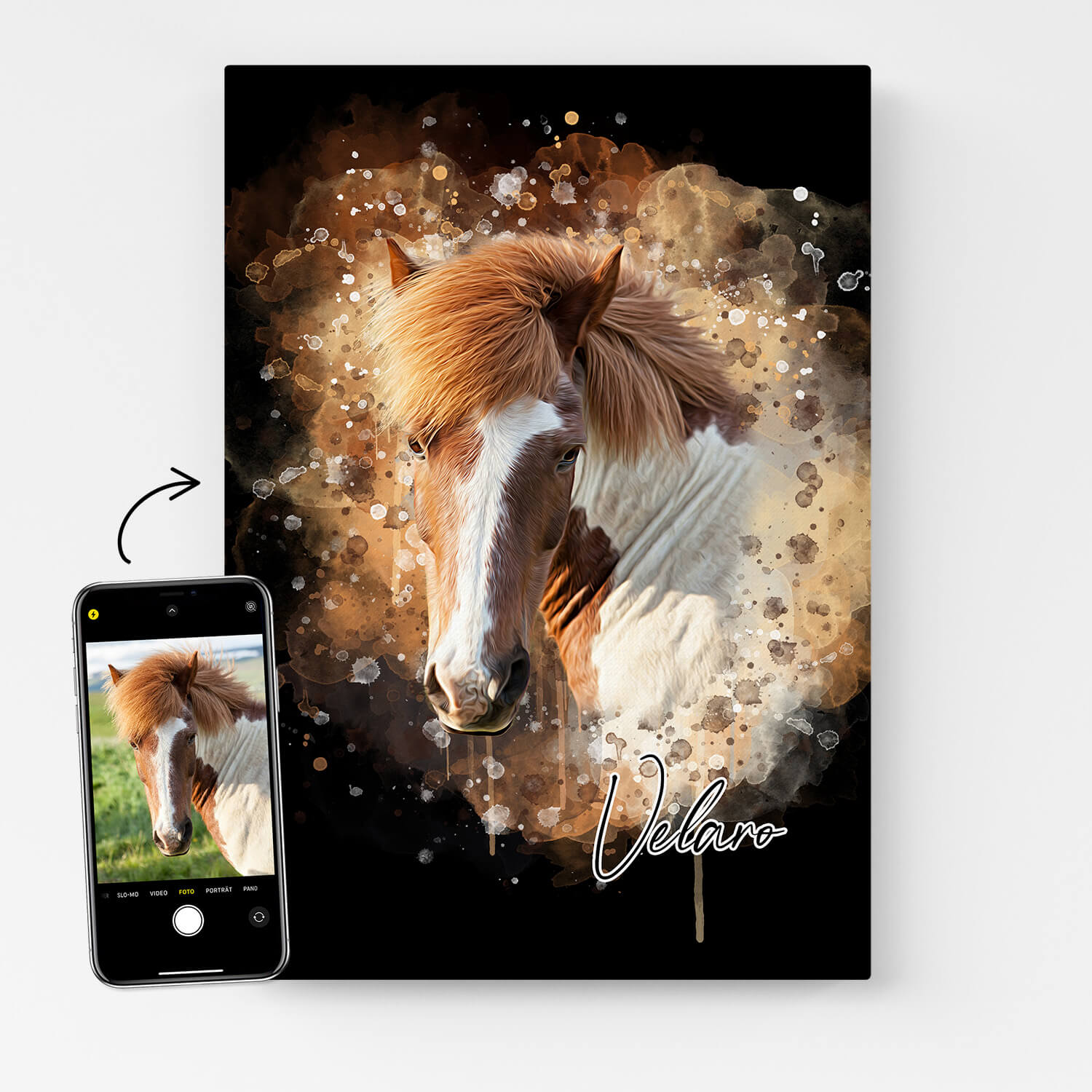 Pferd als Portrait personalisiert