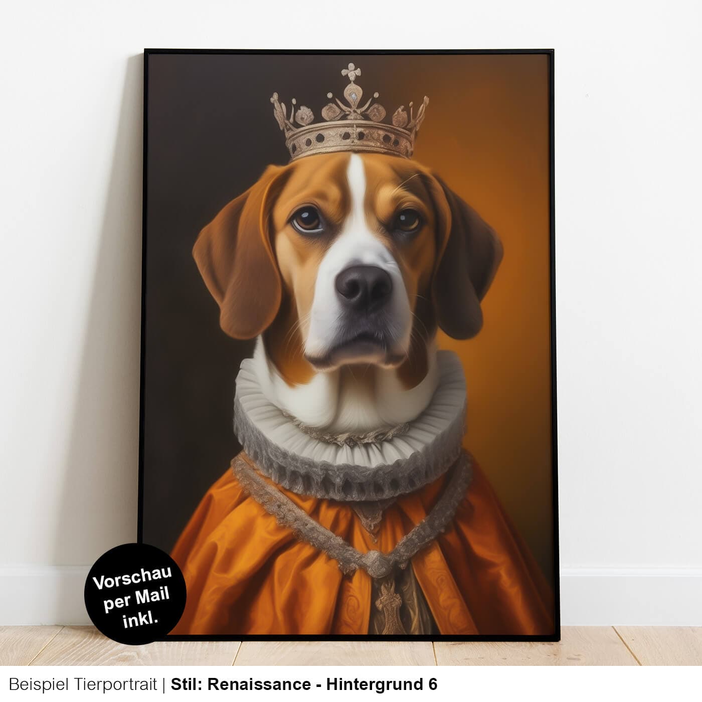 Tierportrait im Renaissance-Stil / Kostüm
